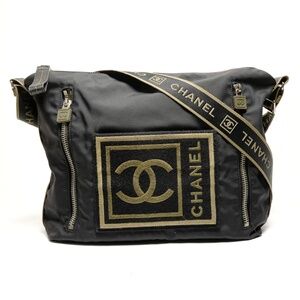 CHANEL Coco Mark Sport Line Shoulder Bag Black WS26423
